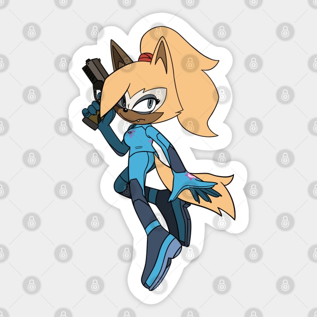 Zero Suit Whisper Sticker by Firestorm Fox